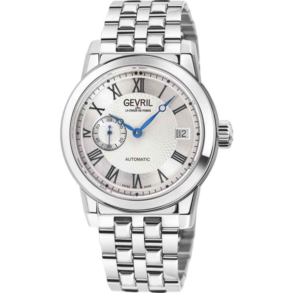 Gevril Madison Automatic Bracelet Watch, 39mm In Silver