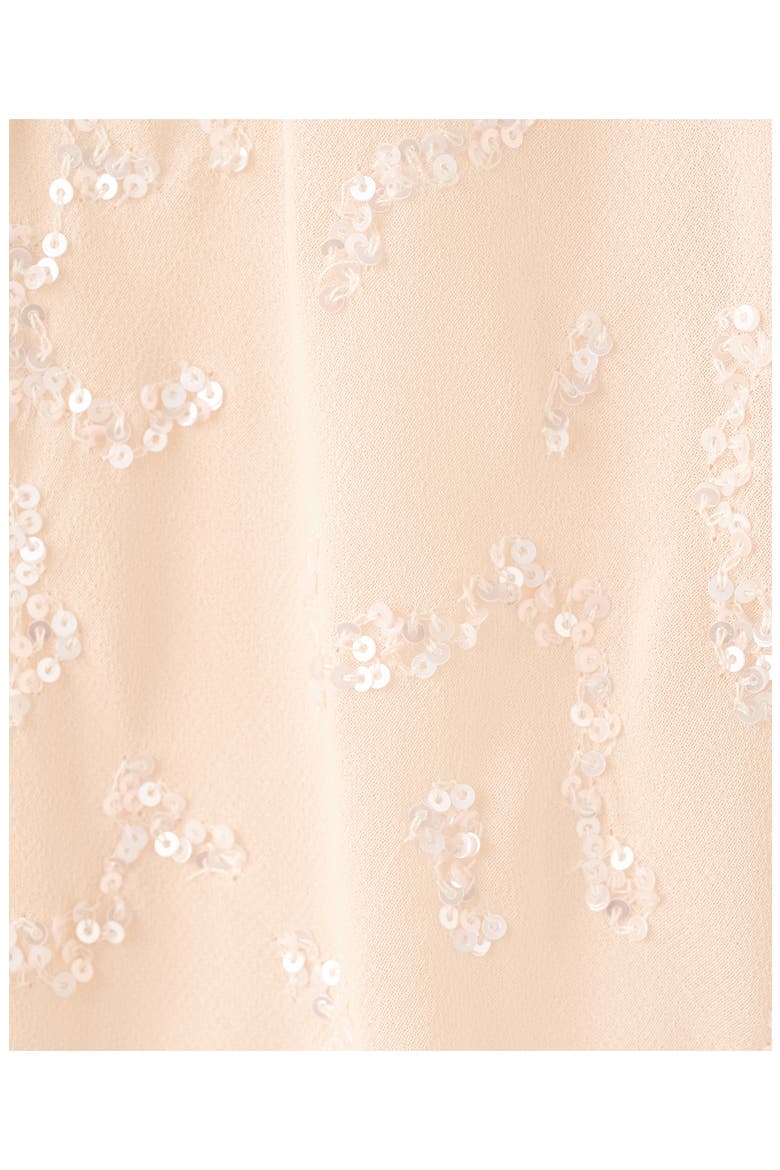Long Sleeve Sequin Dress, Alternate, color, ECRU