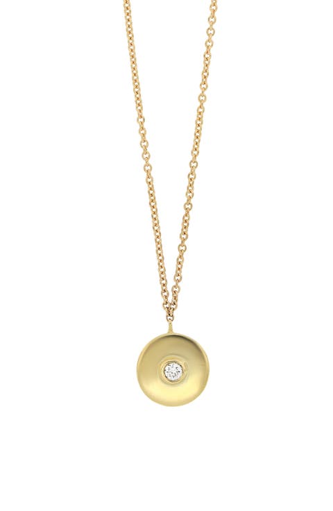 18K Gold Diamond Disc Pendant Necklace - 0.03 ctw. (Nordstrom Exclusive)