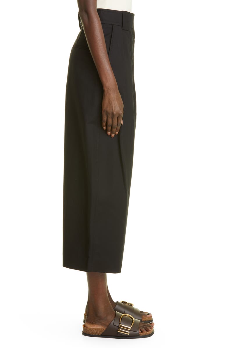 Khaite Tino Crop High Waist Cotton Pants, Alternate, color, 