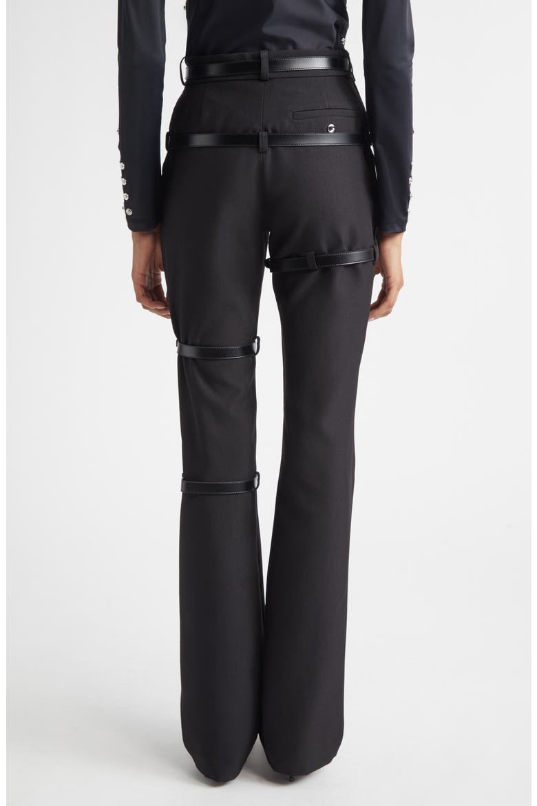 Multibelt Straight Leg Pants, Alternate, color, BLACK