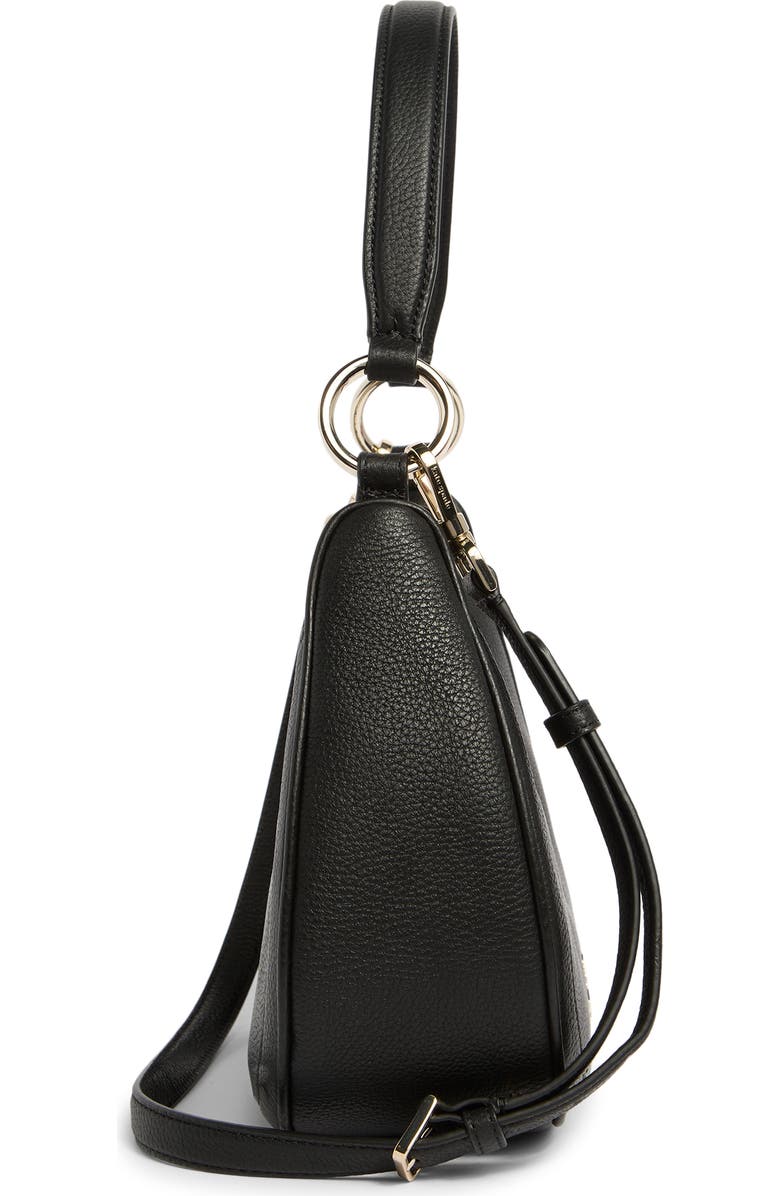Kate Spade New York Leila Pebbled Leather Shoulder Bag, Alternate, color, Black