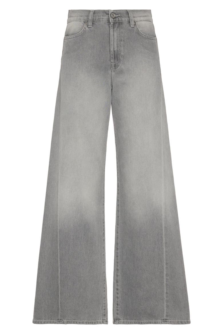 Lotta Tailorless High Waist Wide Leg Jeans, Alternate, color, METAL