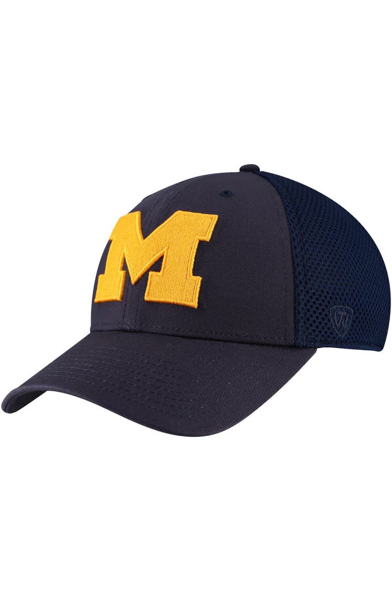 TOP OF THE WORLD Men's Top of the World Navy Michigan Wolverines Spacer Flex Hat, Main, color, 