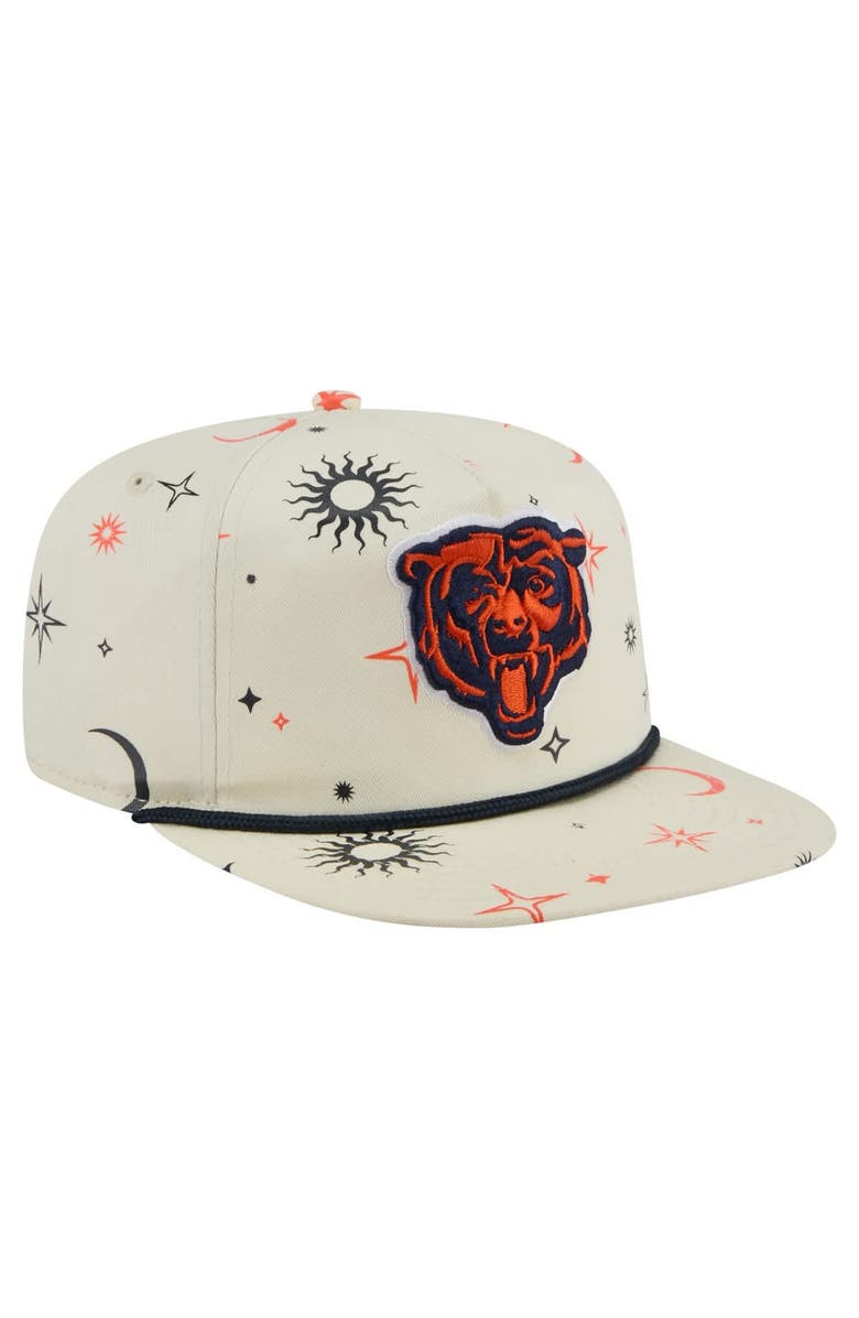 New Era Men's New Era Cream Chicago Bears Celestial Golfer Adjustable Hat, Alternate, color, 