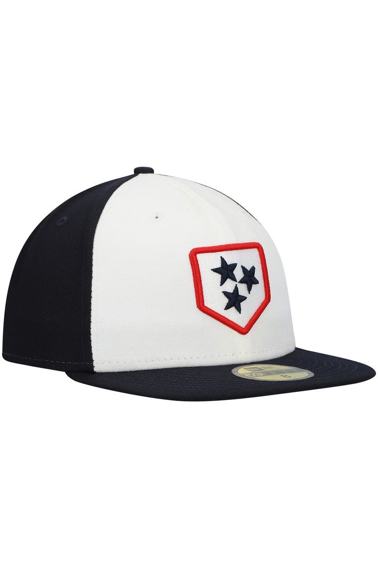 Men's New Era White Nashville Sounds Authentic Collection Team Alternate 59FIFTY Fitted Hat, Alternate, color, White
