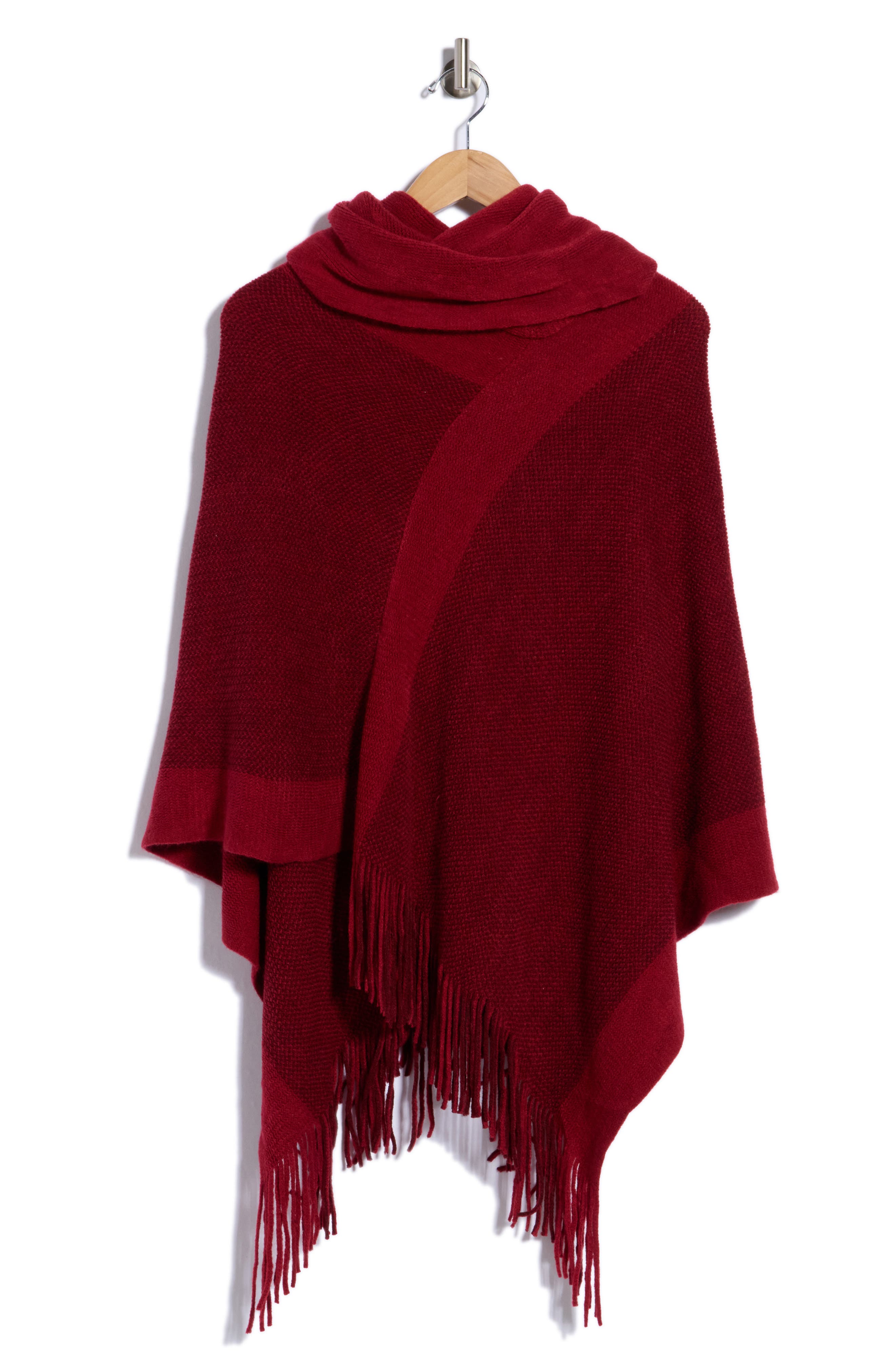 Cowl Neck Knit Poncho