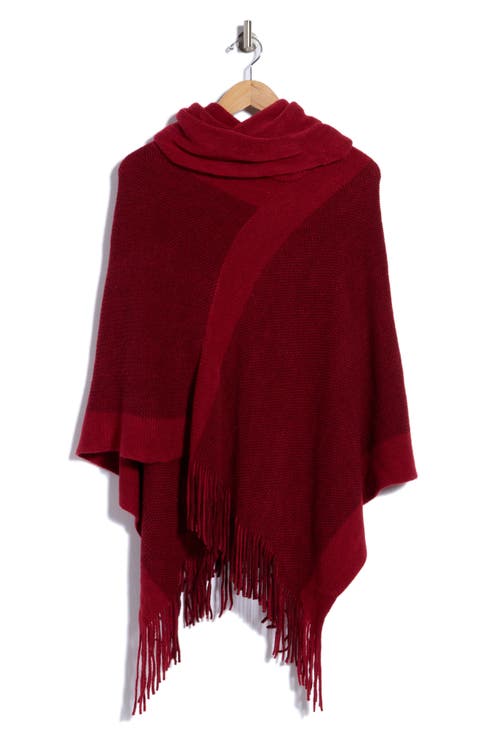 Cowl Neck Knit Poncho