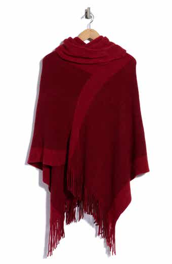 Cowl Neck Knit Poncho