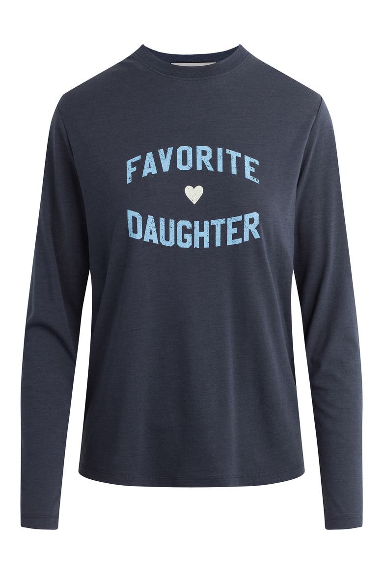 The Favorite Daughter Long Sleeve Graphic T-Shirt, Alternate, color, NAVY/ LIGHT BLUE