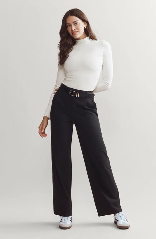 Shop Rhone Modern Rib Mock Neck Knit Top In Snow White