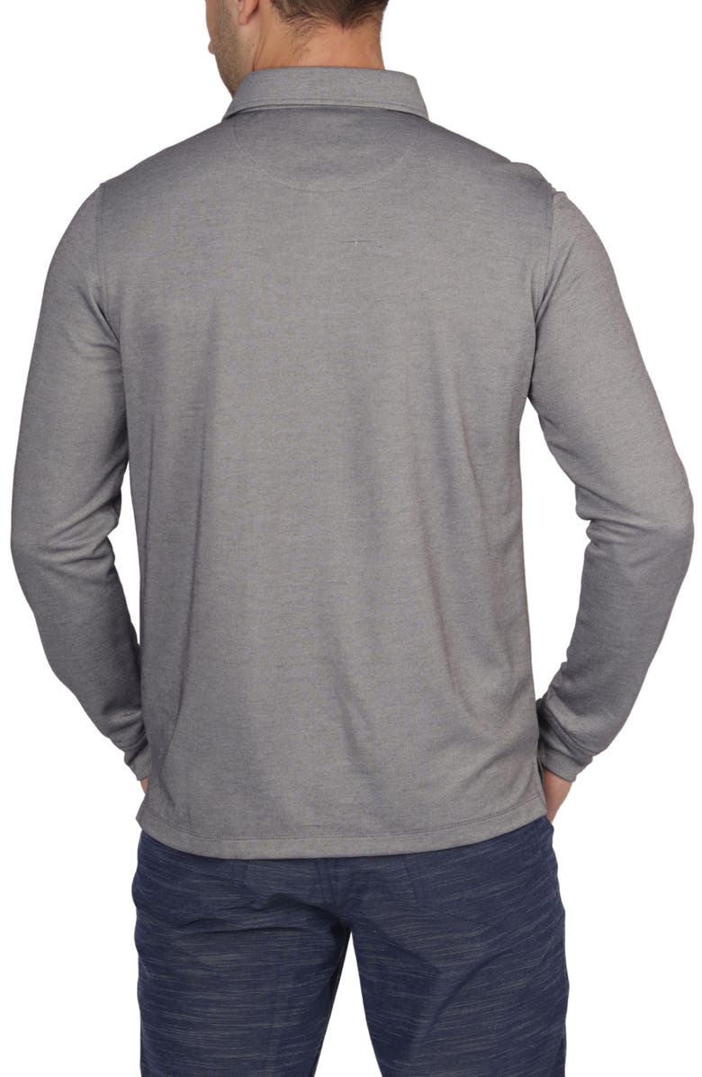 TailorByrd Long Sleeve Mélange Modal Blend Polo | Nordstromrack