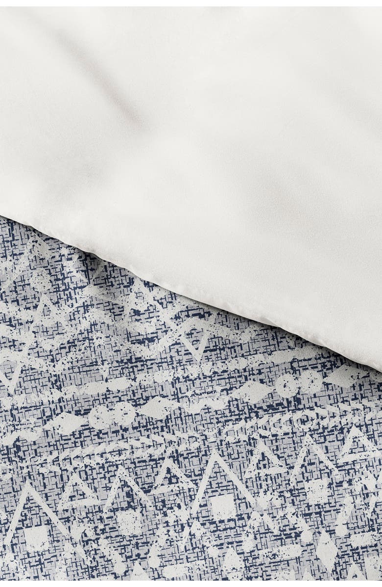 HOMESPUN Premium Ultra Soft Modern Rustic Pattern 3-Piece Reversible Duvet Cover Set, Alternate, color, Navy