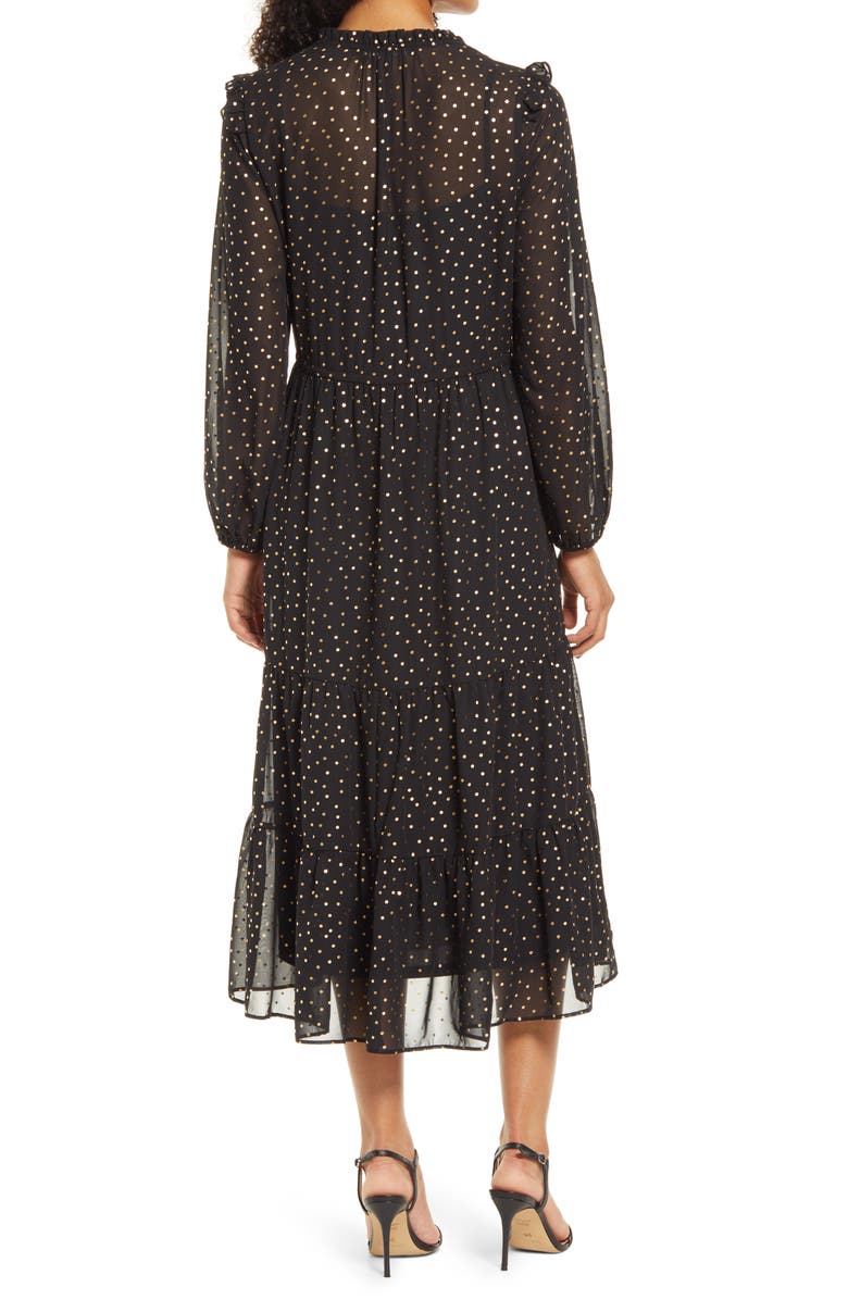 Julia Jordan Julie Jordan Drawstring Waist Long Sleeve Midi Dress, Alternate, color, 