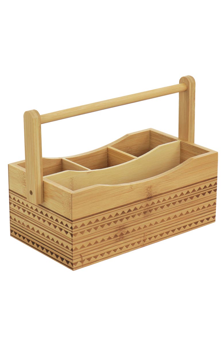 Gibson Home Sadler 11 Inch Portable Utensil Caddy, Main, color, Brown