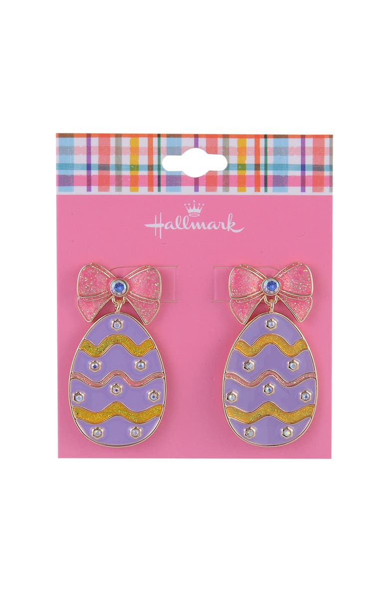 Hallmark Easter Egg Drop Earrings, Alternate, color, Purple