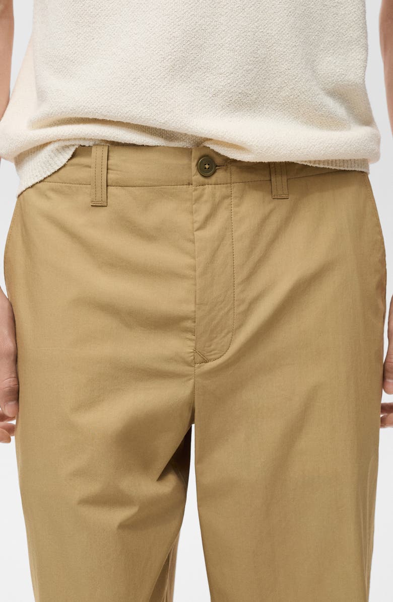 MANGO Straight Leg Cotton Pants, Alternate, color, Beige