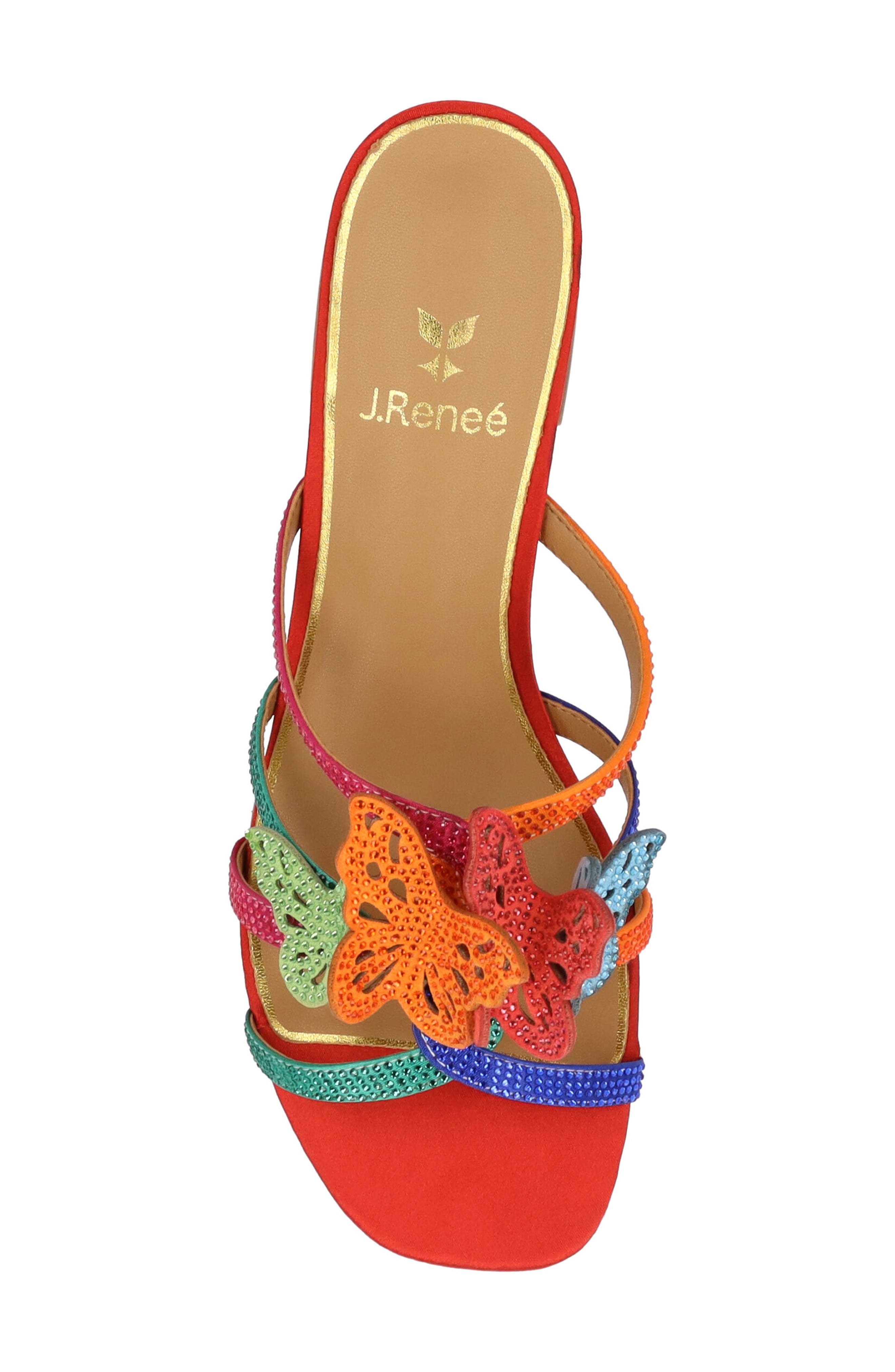 Butterfly Block Heel Sandal, Alternate, color, BRIGHT MULTI