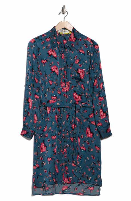 Diane von Furstenberg Prita Floral Long Sleeve Shirtdress