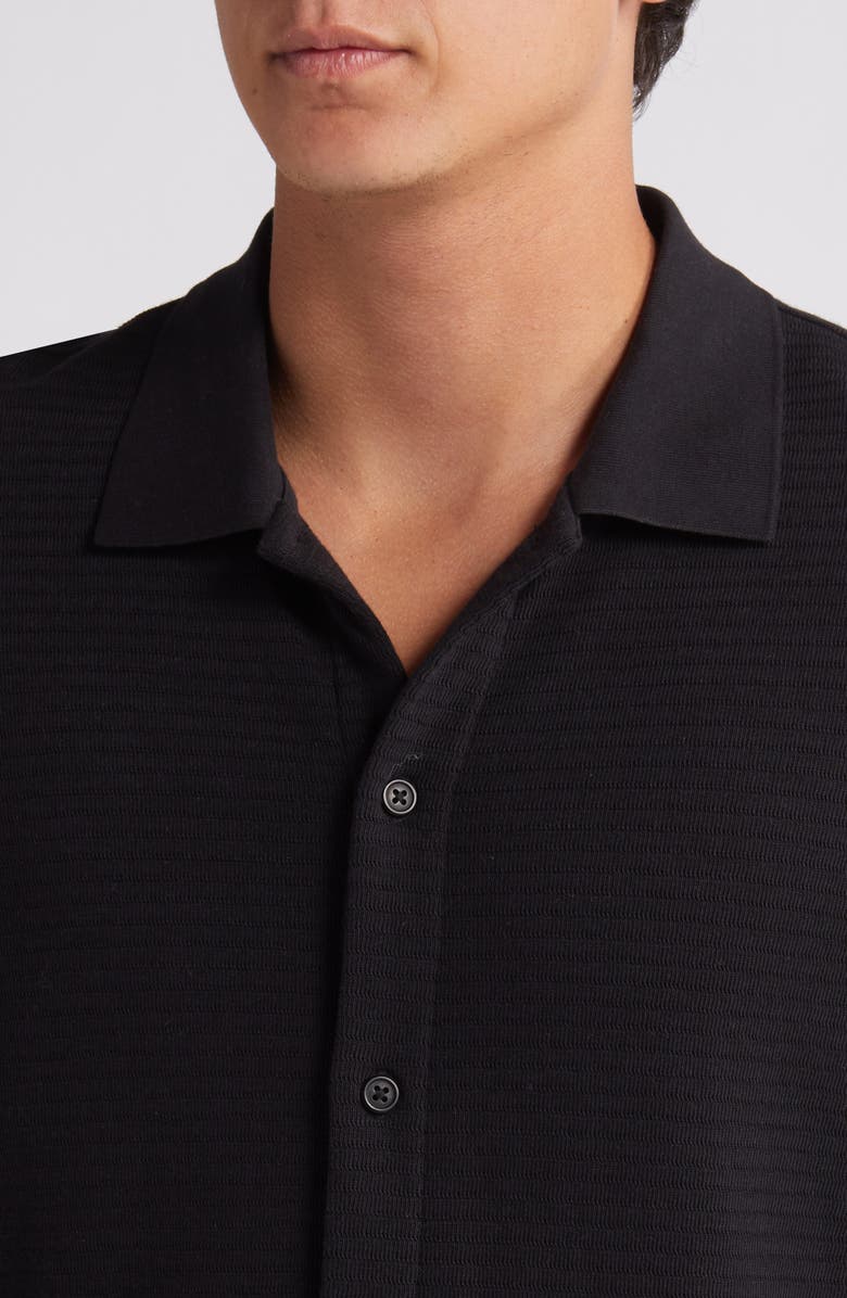 Vince Textured Double Knit Short Sleeve Button-Up Shirt, Alternate, color,