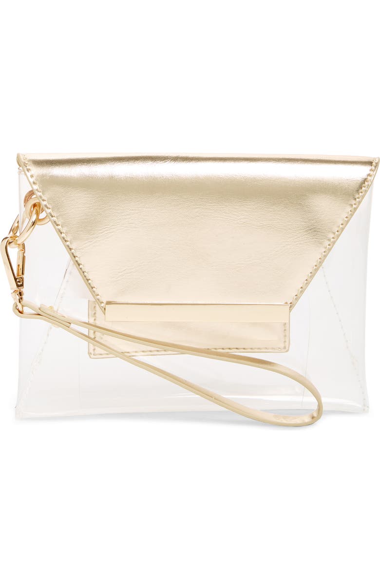 Leith Transparent Wristlet Clutch, Main, color,