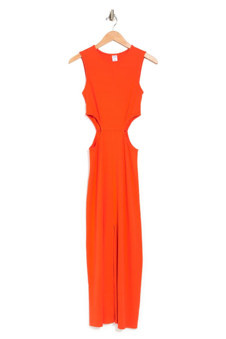 Sleeveless Cutout Maxi Dress, Alternate, color, ORANGE CHERRY