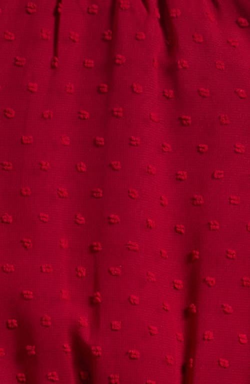 Ava & Yelly Kids' Clip Dot Hankey Maxi Dress In Burgundy
