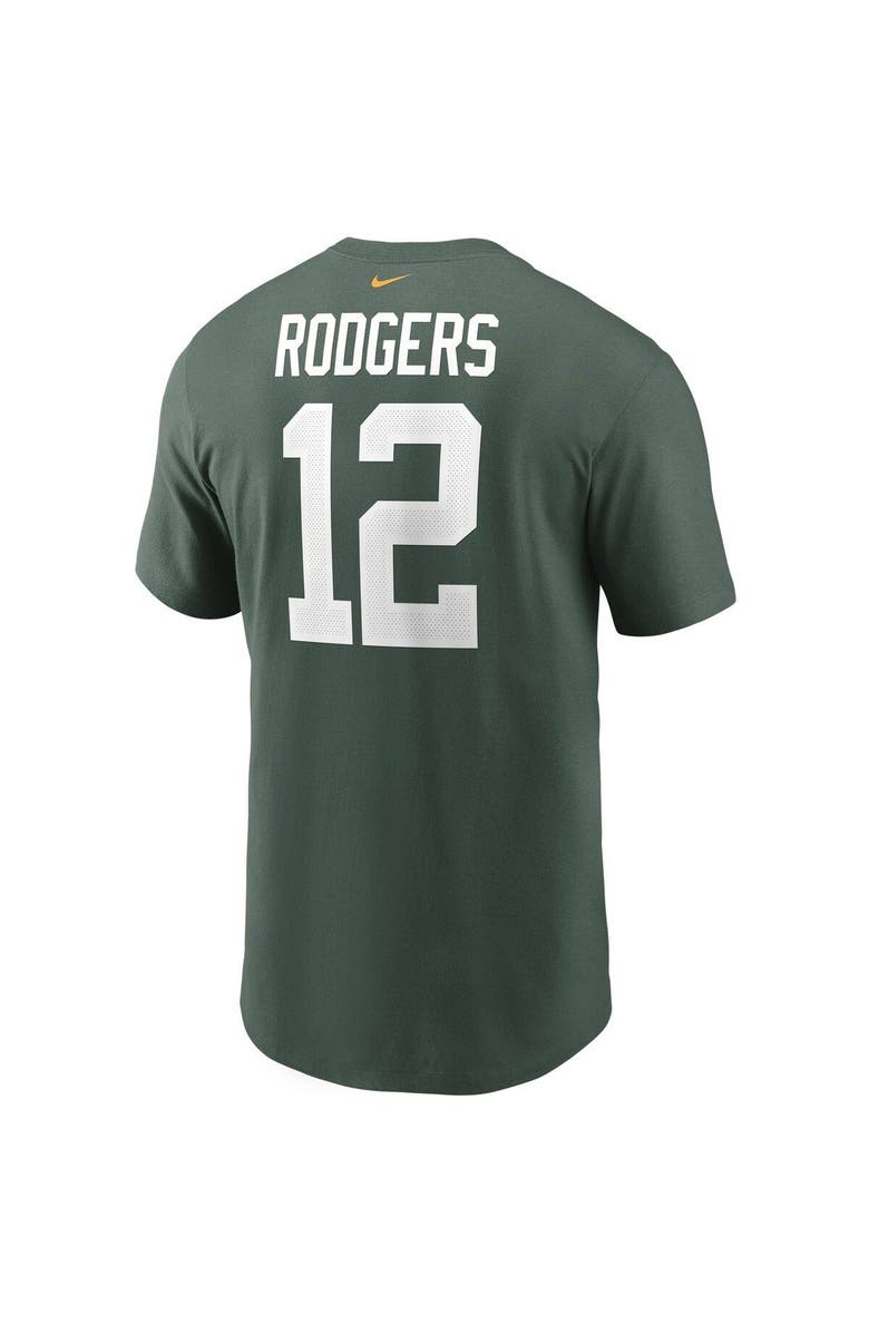 Nike Men's Nike Aaron Rodgers Green Green Bay Packers Name & Number T-Shirt, Alternate, color, 
