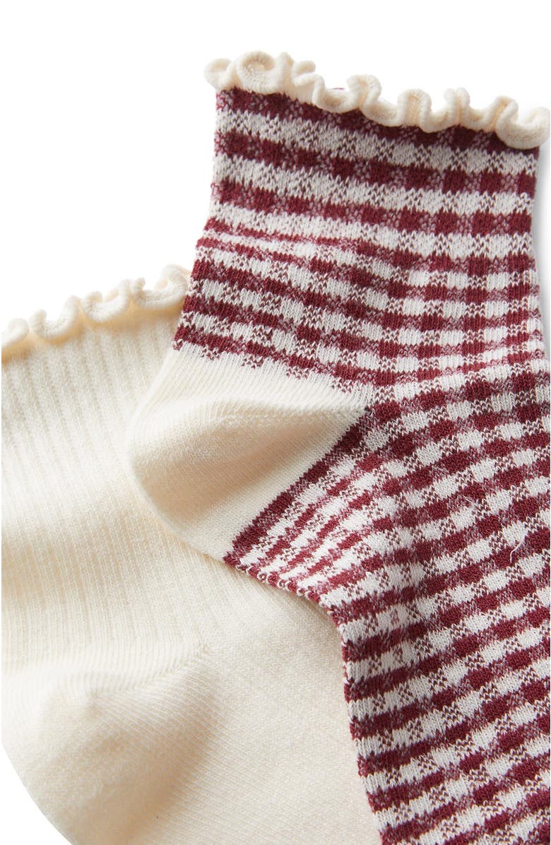 Cotton On The Perfect Pair Frill Rib Ankle 2Pk, Alternate, color, 