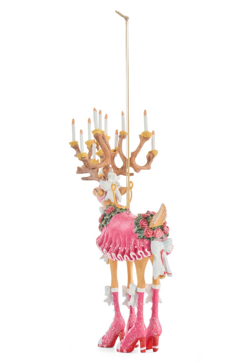 Patience Brewster Dash Away Donna Reindeer Ornament, Alternate, color, PINK