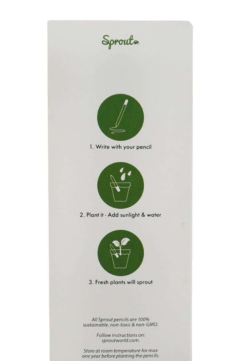 Package Free x Sprout 8-Pack Plantable Pencils, Alternate, color, NATURAL