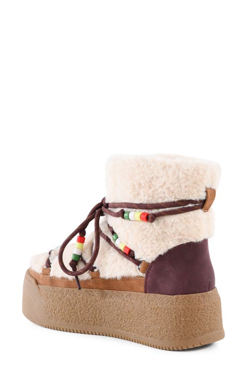 Bc Footwear Sitka Faux Shearling Platform Bootie In Animal Print
