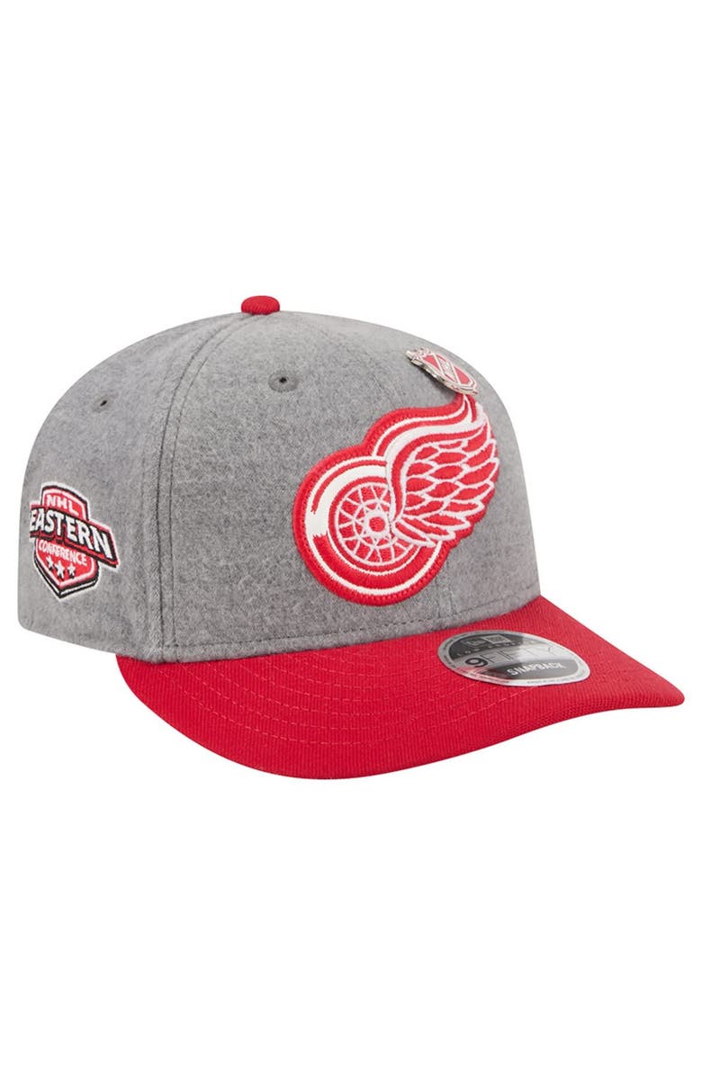 New Era Men's New Era Gray/Red Detroit Red Wings Wool Pin Low Profile 9FIFTY Snapback Hat, Main, color, Gray