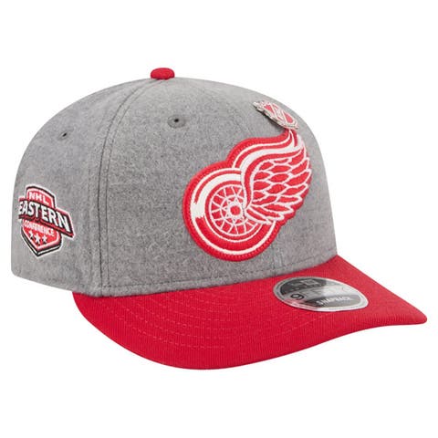 Men's New Era  Gray/Red Detroit Red Wings Wool Pin Low Profile 9FIFTY Snapback Hat