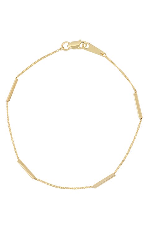 14K Gold Bar Station Bracelet (Nordstrom Exclusive)