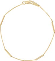 Bony Levy 14K Gold Bar Station Bracelet