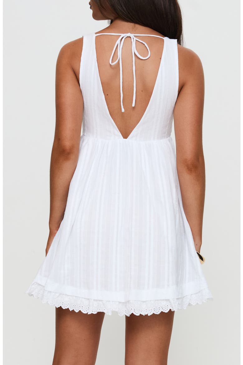 Nelty Cotton Mini Sundress, Alternate, color, WHITE
