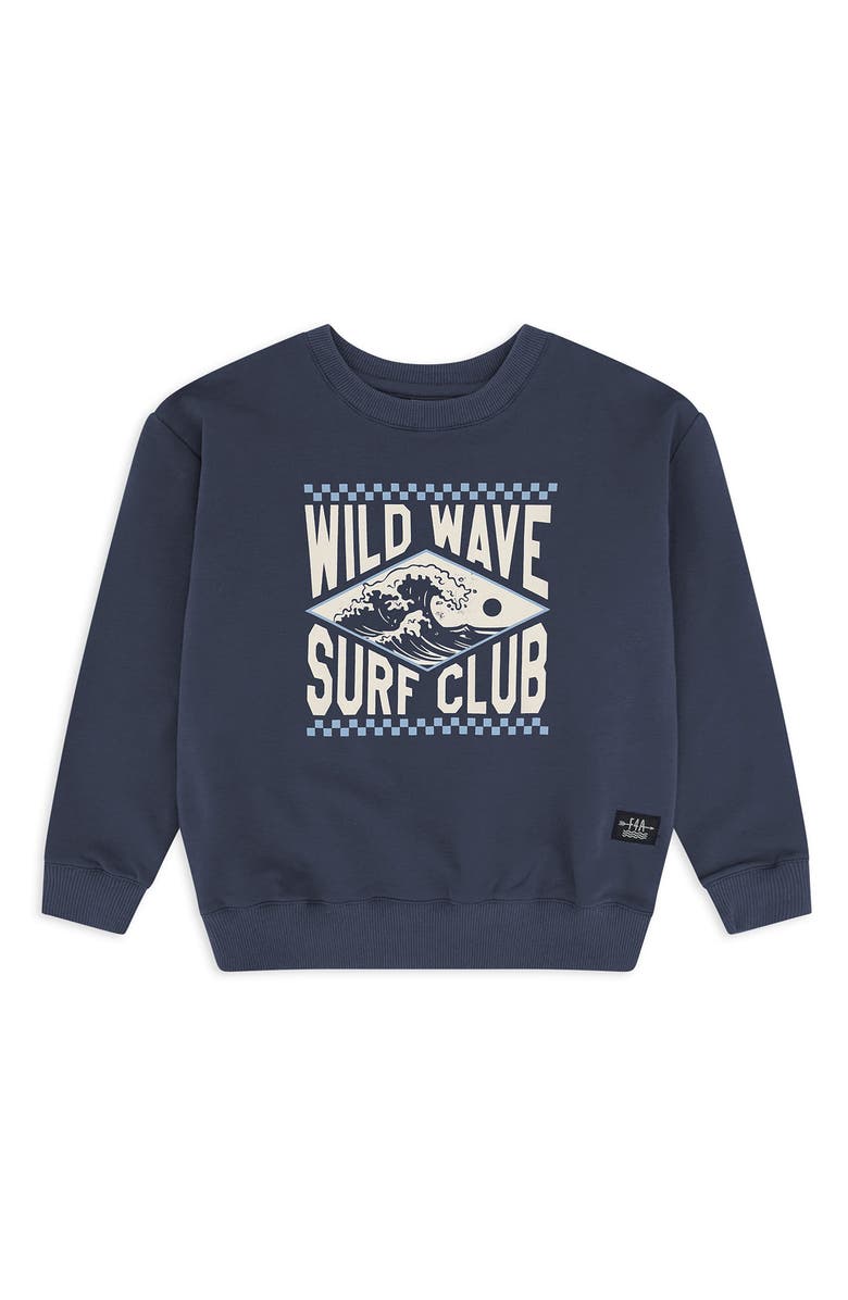 Feather 4 Arrow Kids' Ryder Surf Club Graphic Sweatshirt, Main, color, Dusty Navy