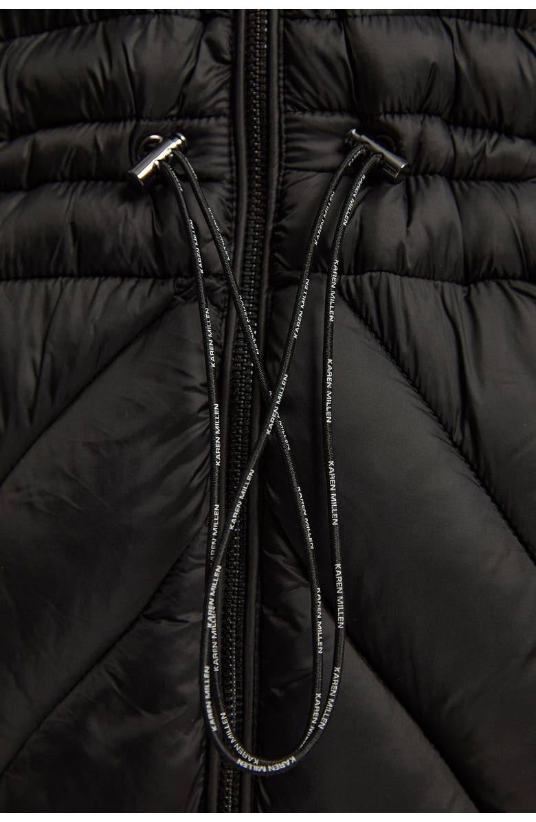 Karen Millen Petite Lightweight Packable Maxi Coat, Alternate, color, Black