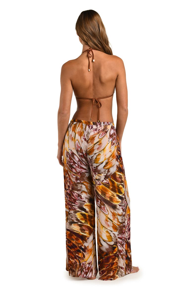 Sharon Watercolor Cover-Up Pants, Alternate, color, BROWN MULTI