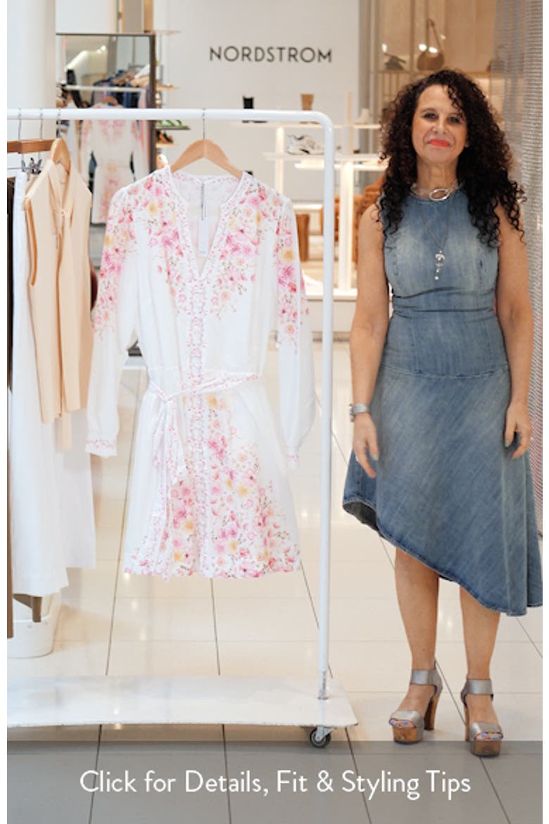Elia Placed Floral Long Sleeve Cotton Dress video