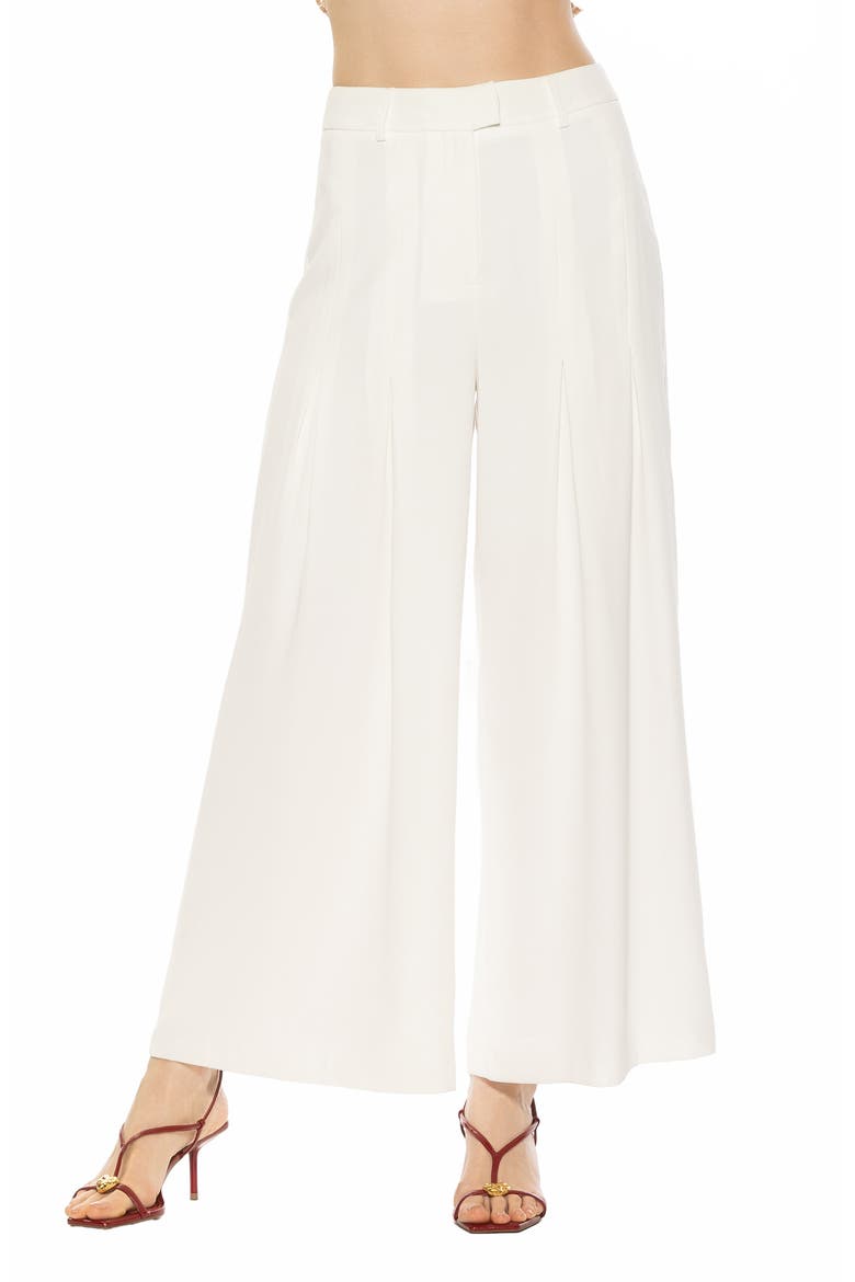 Ilya High Waist Pleated Wide Leg Pants, Main, color, IVORY