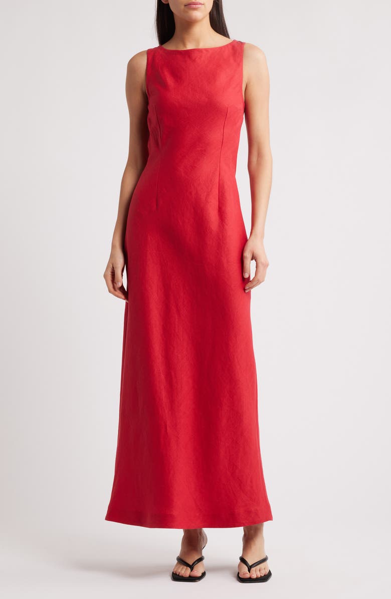 Faithfull the Brand Lydie Linen Maxi Dress, Main, color,
