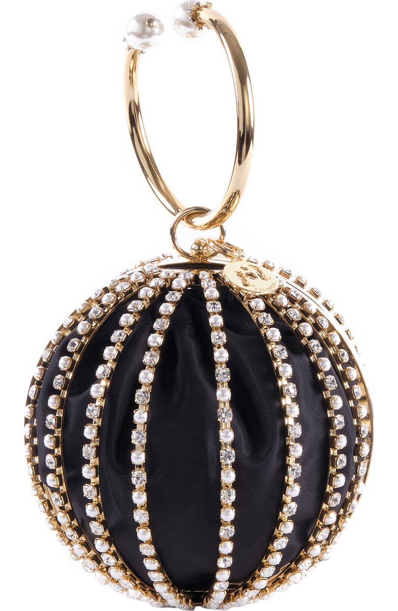 Rosantica Alice Polka Crystal & Imitaion Pearl Minaudiére, Main, color,