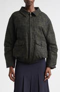 Shushu/Tong Ruched Sleeve Down Bomber Jacket
