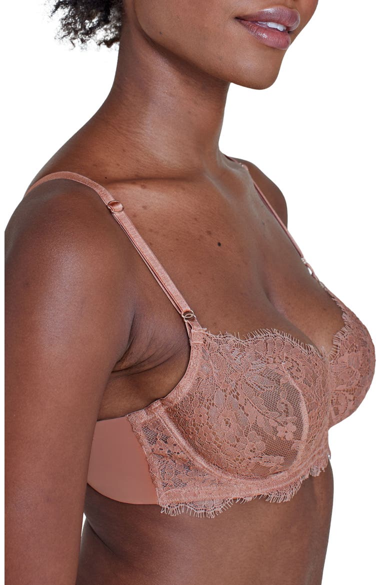Entice Lace Balconette Underwire Bra, Alternate, color, Gleam/Terracotta