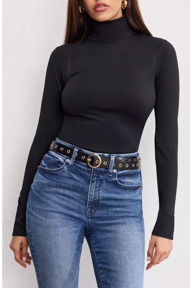 Weightless Turtleneck Top, Main, color, BLACK001