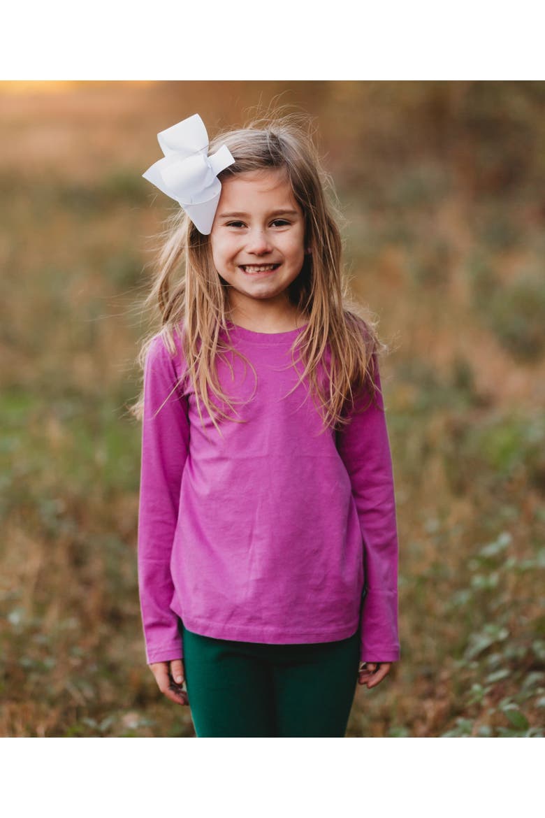 Baby Girls Long Sleeve Soft 100% Cotton Jersey T-Shirt, Alternate, color, Black
