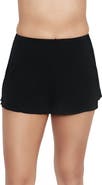 Trimshaper Mid-Rise Wide Waistband Control Swim Skirt