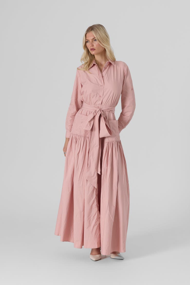 Bella Belted Dress, Alternate, color, Pink